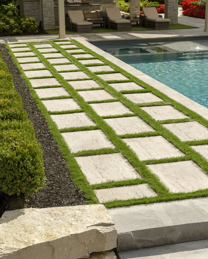 Our Travertine inspired Travertina Raw patio slab