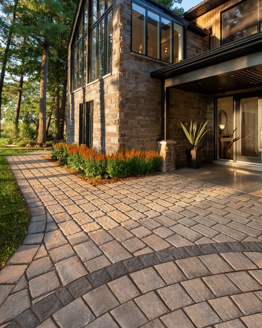 Backyard walkway design