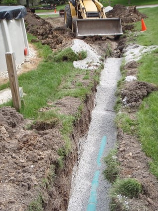 Trenching is a great way to solve water issues
