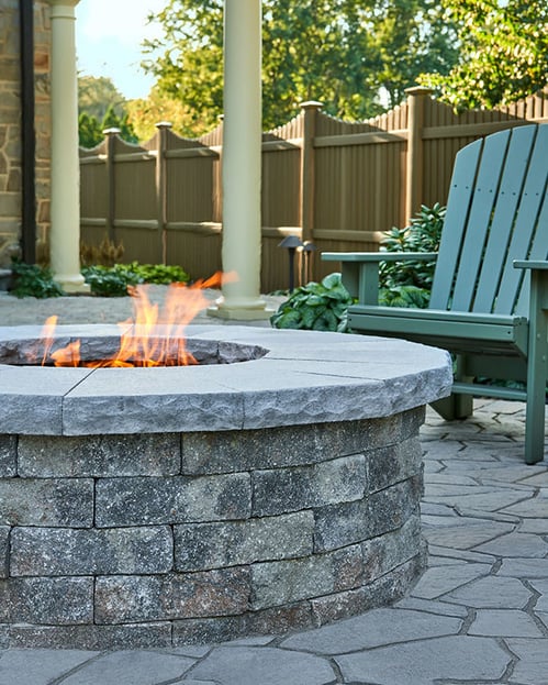 Classic Stone Backyard Fire Pit from Techo-Bloc