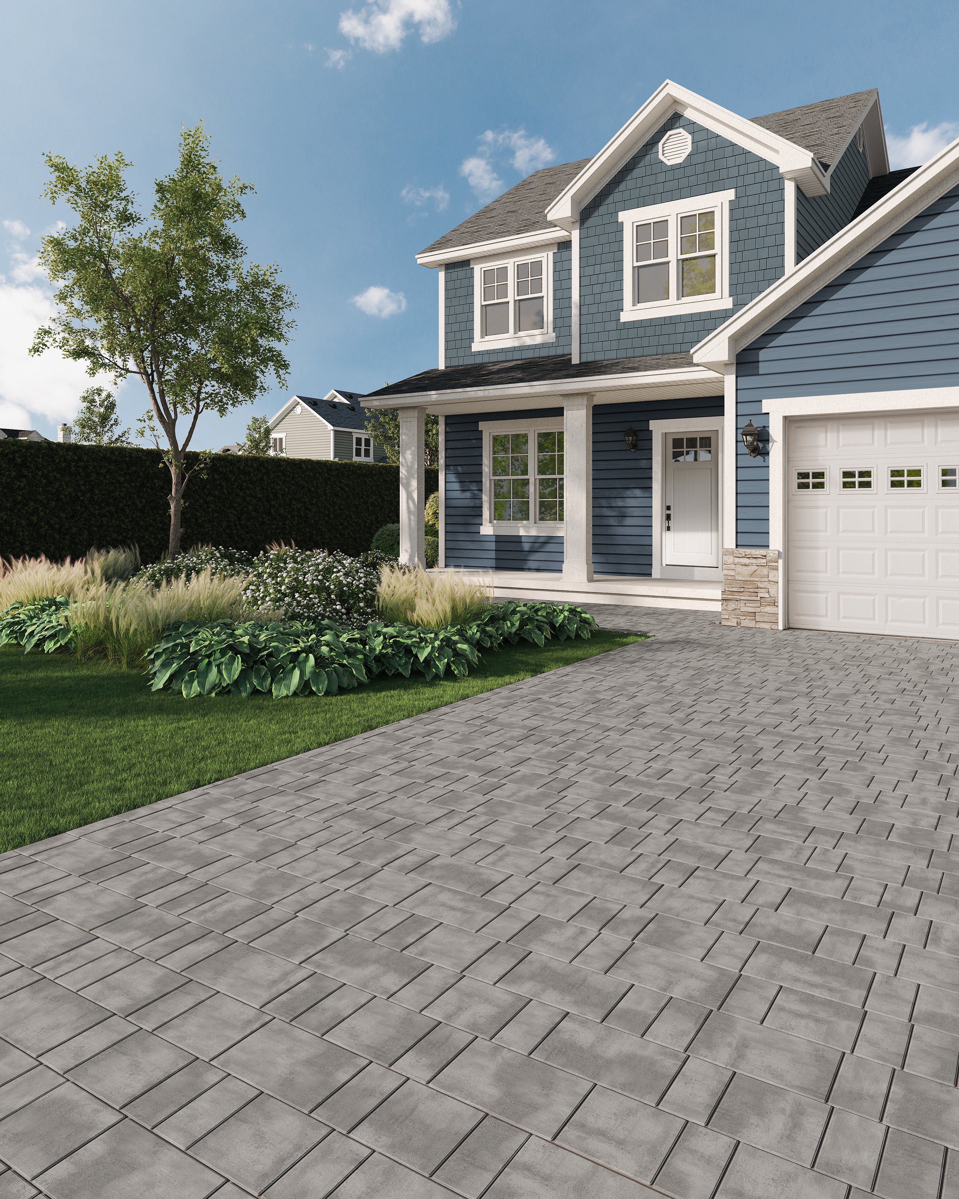 Our Eva paver in a driveway application