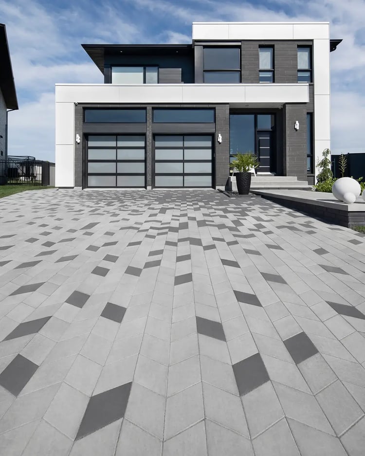 Our Diamond Smooth paver in a driveway application