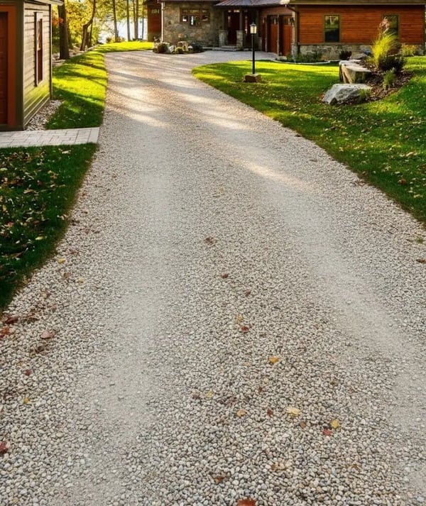 Driveway made out of gravel