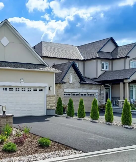 Asphalt Driveway with black sealant